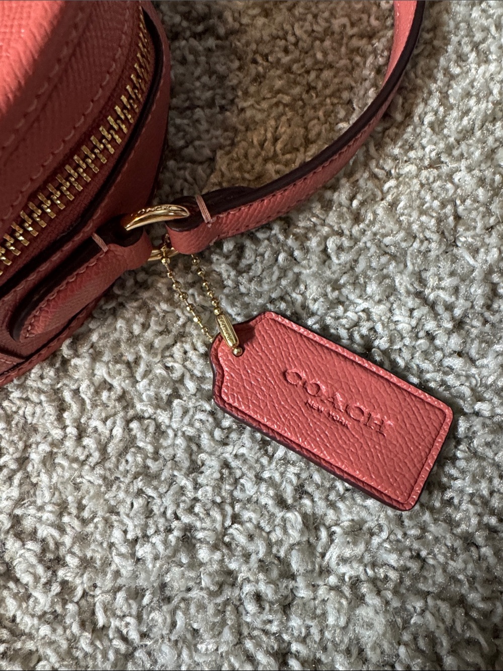 Coach Coral Round Leather Crossbody Purse - Picture 3 of 7